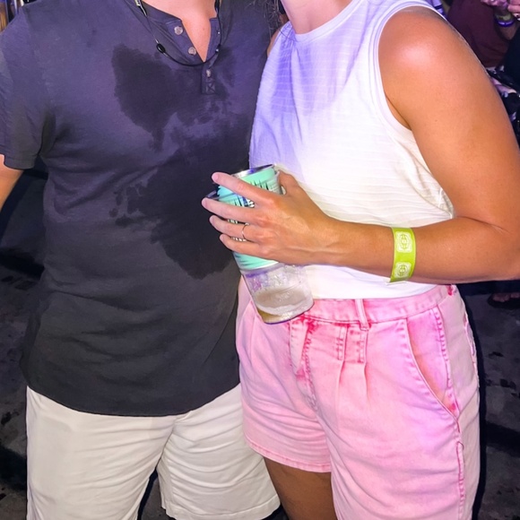 Faherty Organic Cotton High-Rise Shorts – Pink Mineral Wash – Size M - Picture 4 of 4